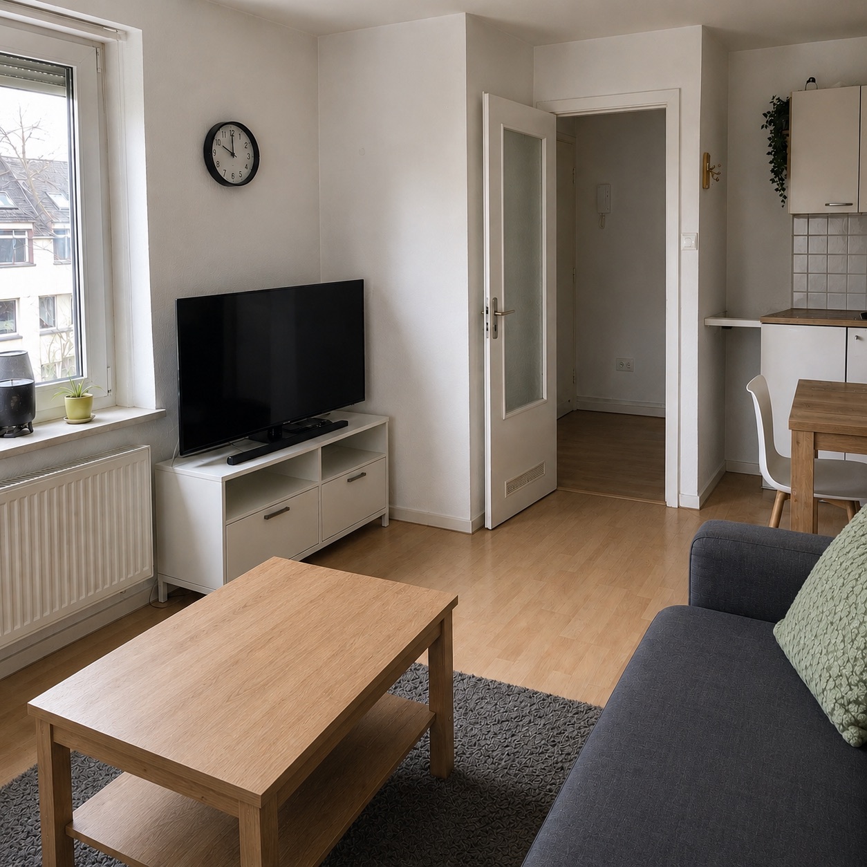 Vorher: möblierte, bewohnte Wohnung vor der Auflösung